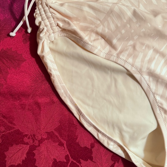 CALIA by Carrie Underwood Ruched Palms Birch Bikini Bottom -Size XL - Picture 5 of 7